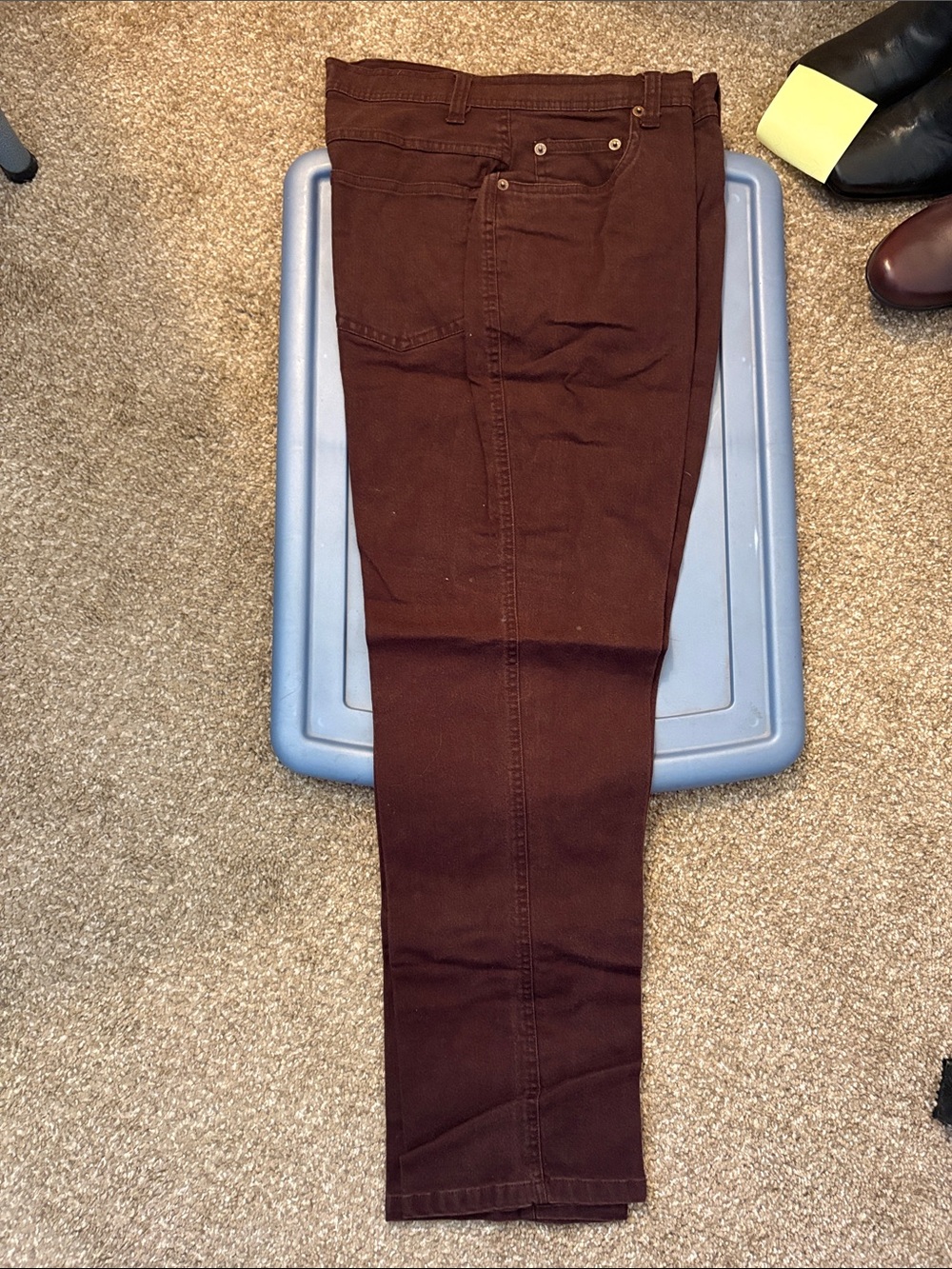 bill blass Women's Straight Leg Jeans in Dark Brown